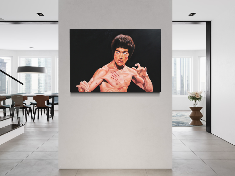 Ein Gemälde von Bruce Lee