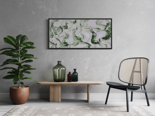 Ein Gemälde mit grünem Carrara-Marmor