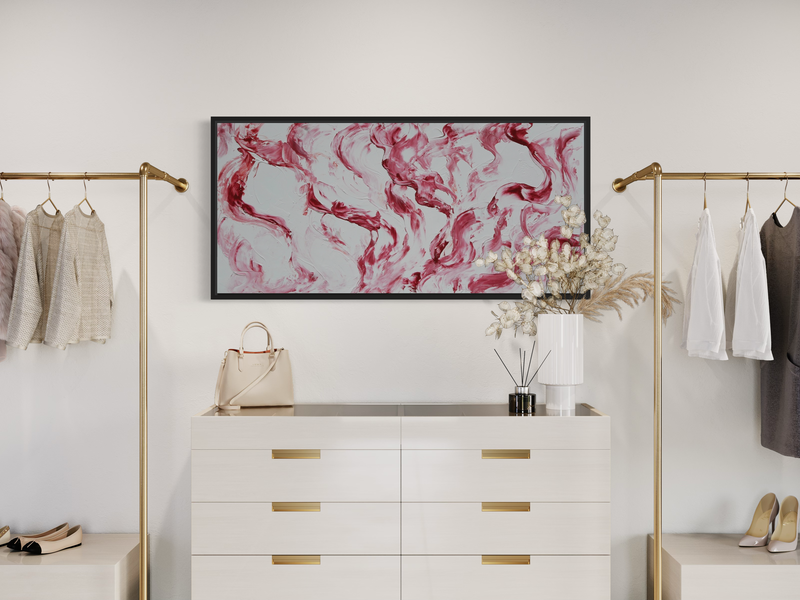 Ein Gemälde mit rotem Carrara-Marmor