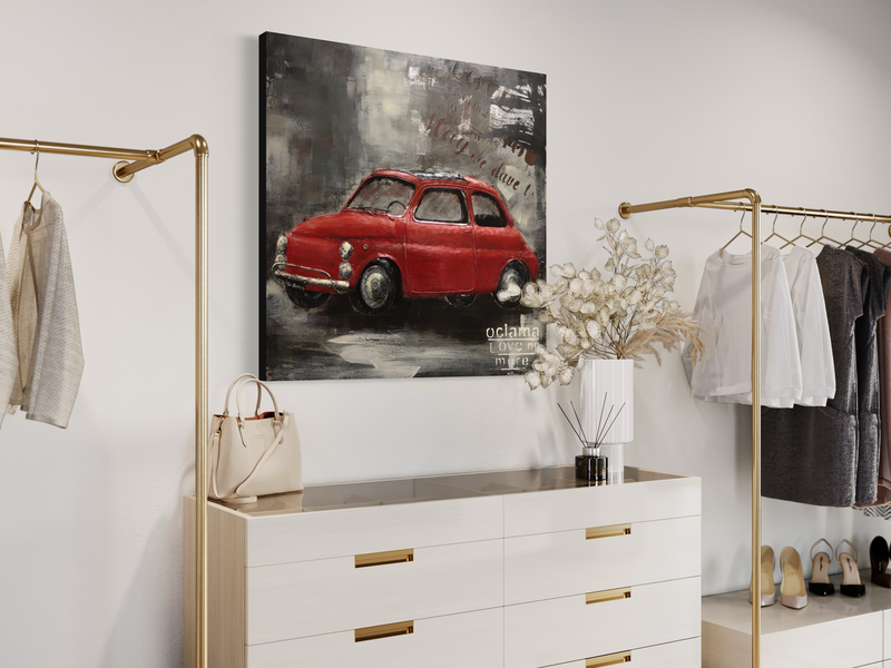 Ein Kunstwerk mit einem Fiat 500