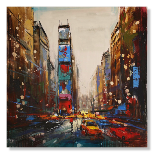 Ein Gemälde des Times Square in New York