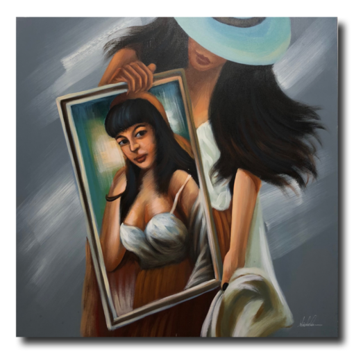 Ein Gemälde einer Frau