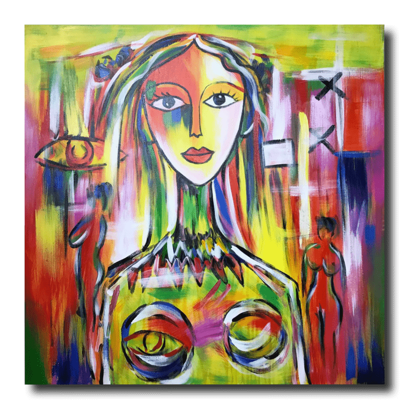 Ein Gemälde einer Frau