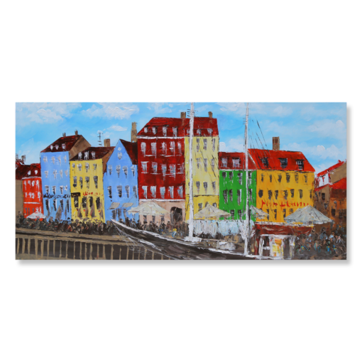 Ein Gemälde mit Nyhavn