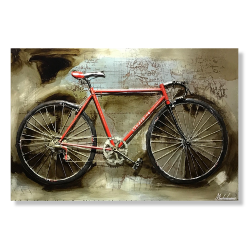 Ein Wandbild mit einem Fahrrad