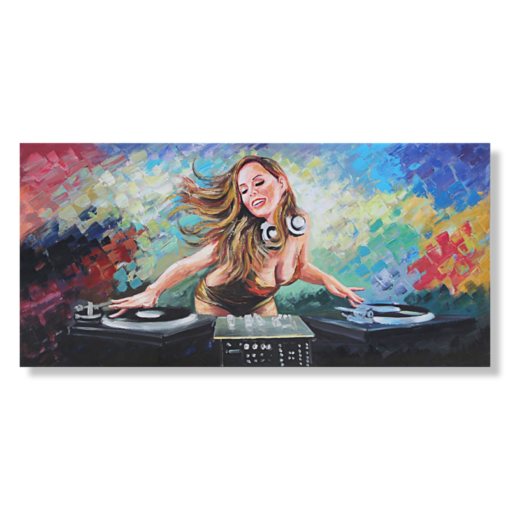 Ein Gemälde mit einem DJ
