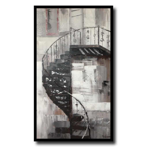 Ein Gemälde mit einer Treppe