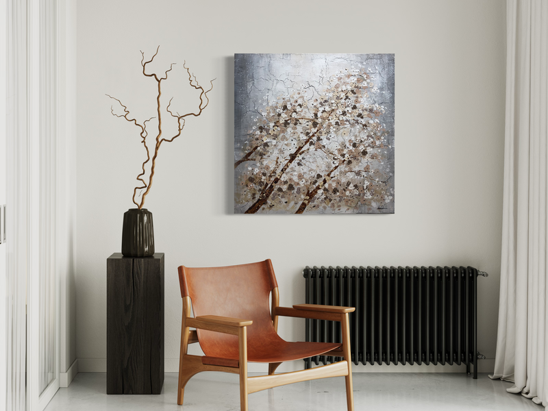 Ein Gemälde mit Ästen von einem Baum
