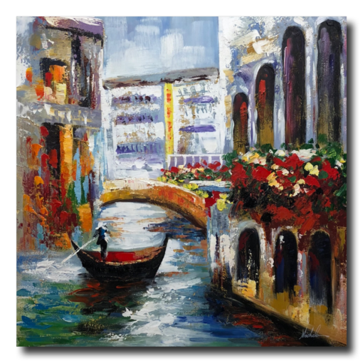 Ein Gemälde mit Motiven aus Venedig