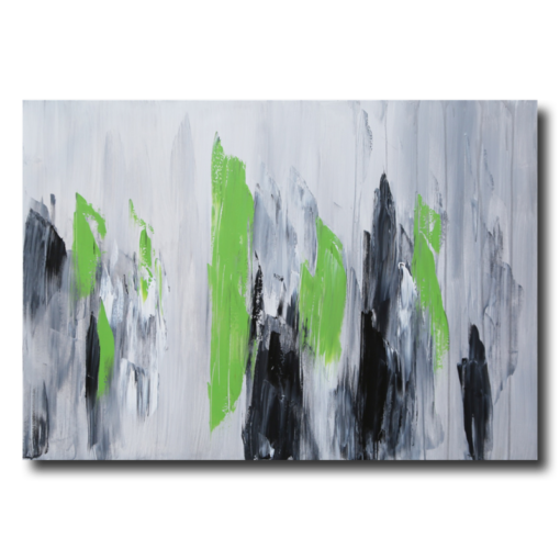 Ein abstraktes Gemälde mit Grün