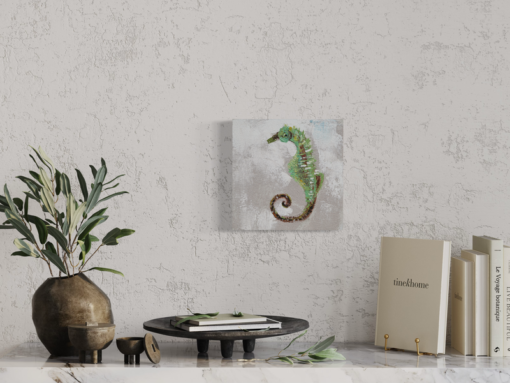 Ein Gemälde mit einem Seepferdchen