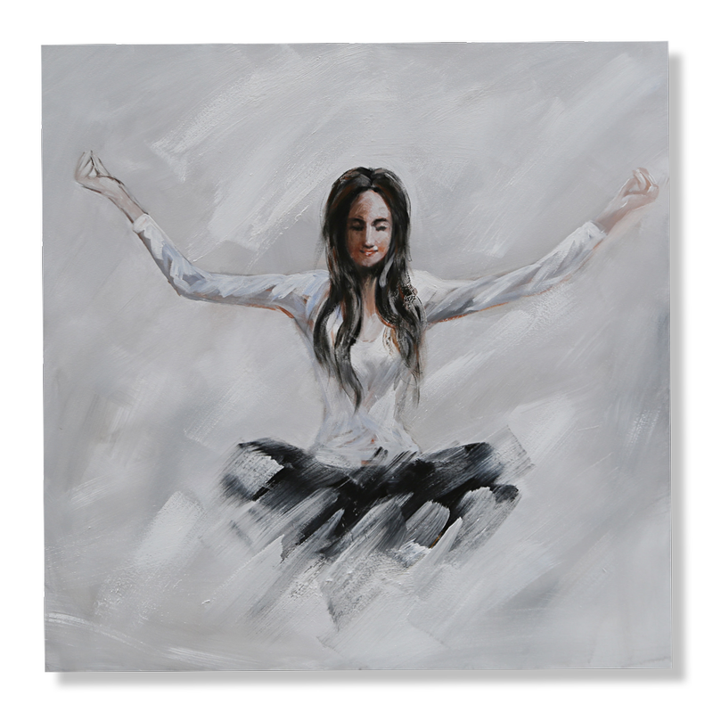 Ein Gemälde mit einem Yoganini