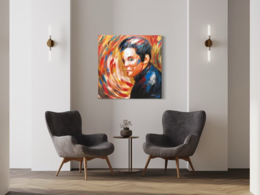 Ein Gemälde mit Elvis