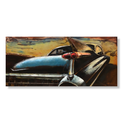 Ein Wandbild mit einem Cadillac