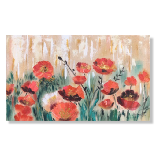 Ein Gemälde mit Mohnblumen