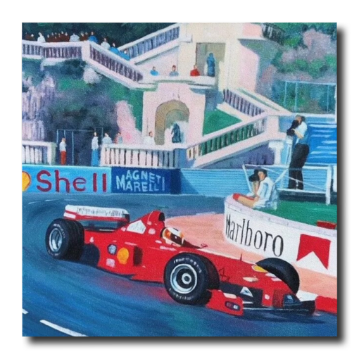Ein Gemälde mit Formel 1
