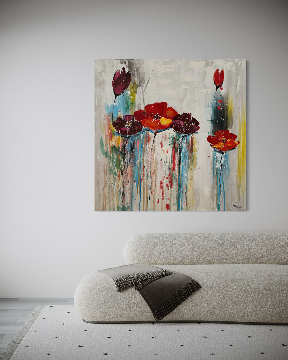 Gemälde mit Blumen