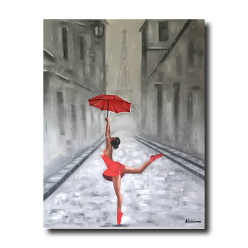 Ein Gemälde mit einer Ballerina