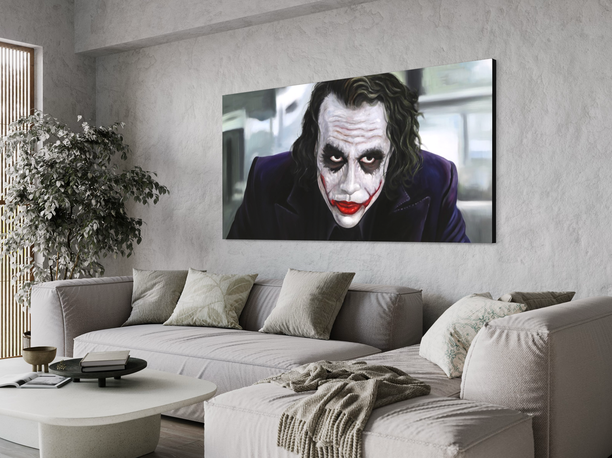 Ein Gemälde mit dem Joker von Batman
