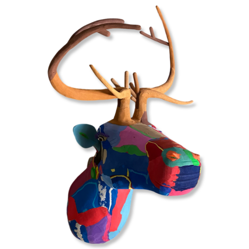 Reindeer head Skulptur flipflop