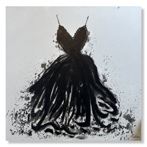 Ein Gemälde mit einem Kleid
