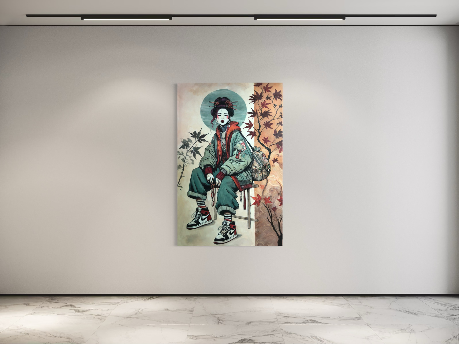 Ein Gemälde von Il Scimmia, Geisha