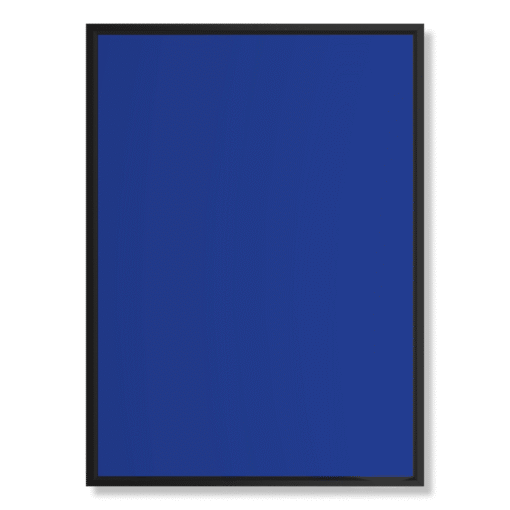 Tiefblaues Farbfeld (#1E3A8A), Leinwanddruck im schwarzen Schattenfugenrahmen