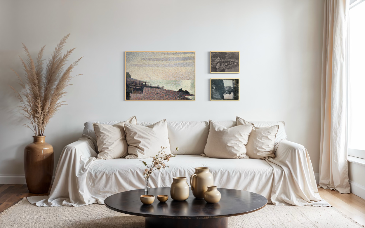 The Blue Horizon von Kunstlager – Poster mit Choiselat, Remington und Seurat. Eine kuratierte Kollektion über Licht, Landschaft und Bewegung.