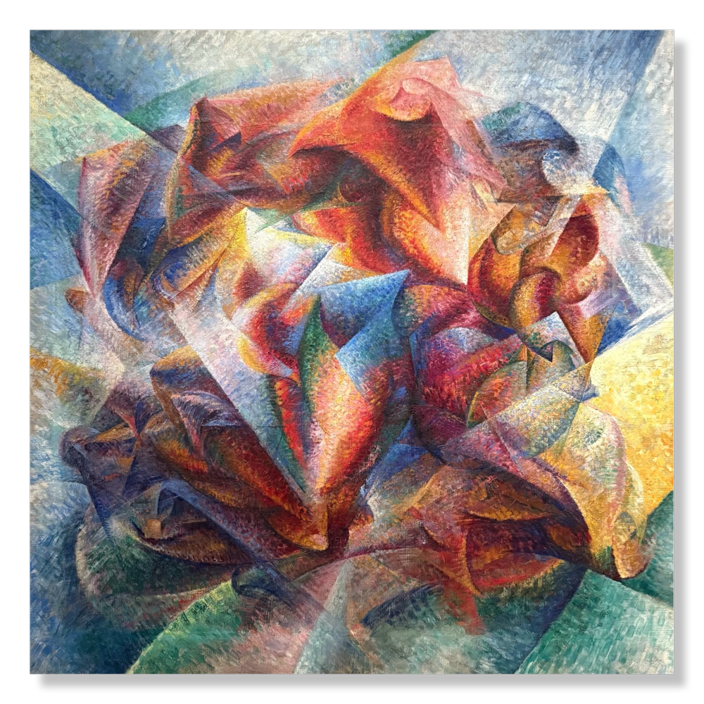 Umberto Boccioni – Dynamism of a Soccer Player (1913), Leinwanddruck auf Keilrahmen