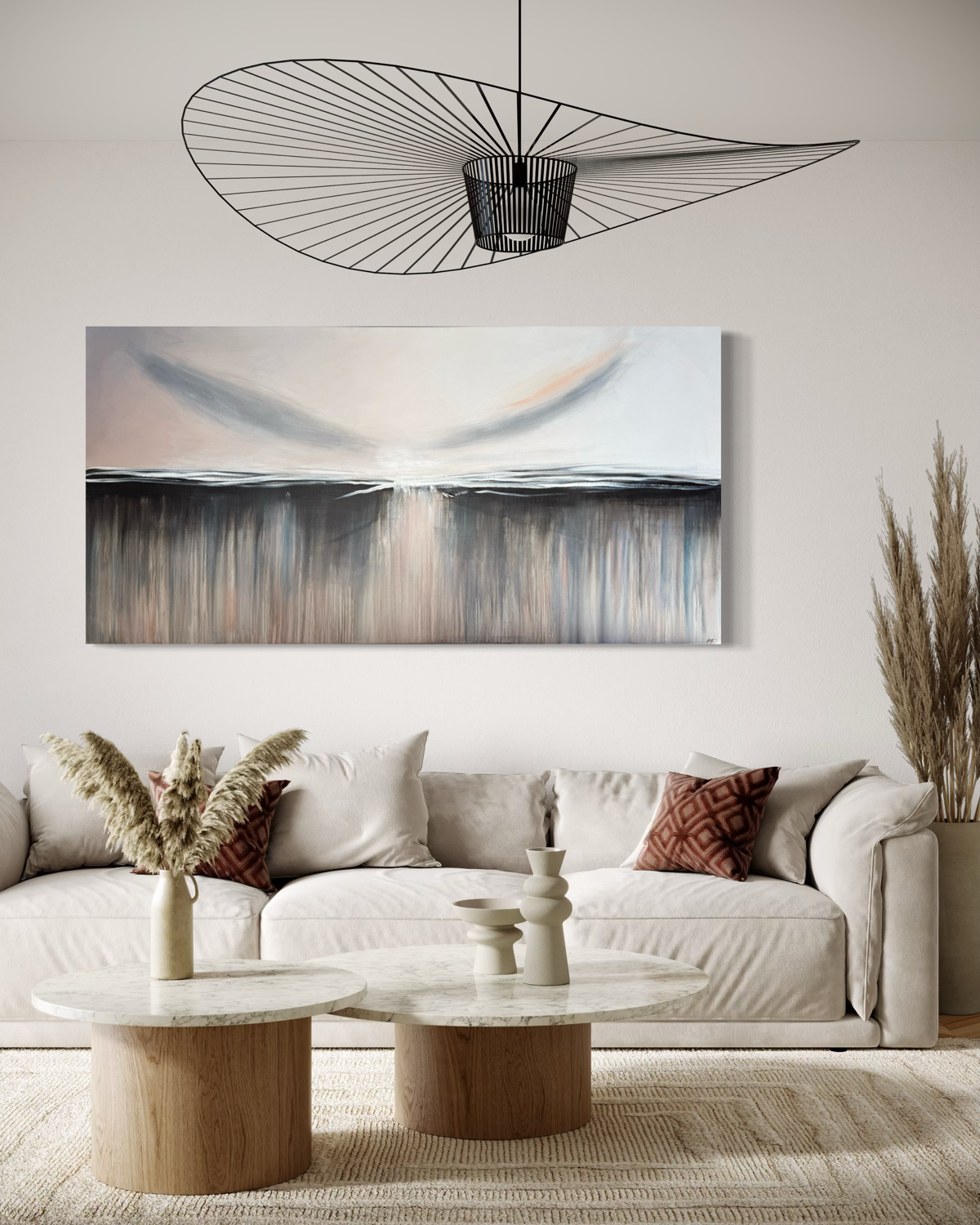 Abstraktes handgemaltes Gemälde auf Leinwand – moderne Kunst für stilvolle Wohnräume von Das Kunstlager.